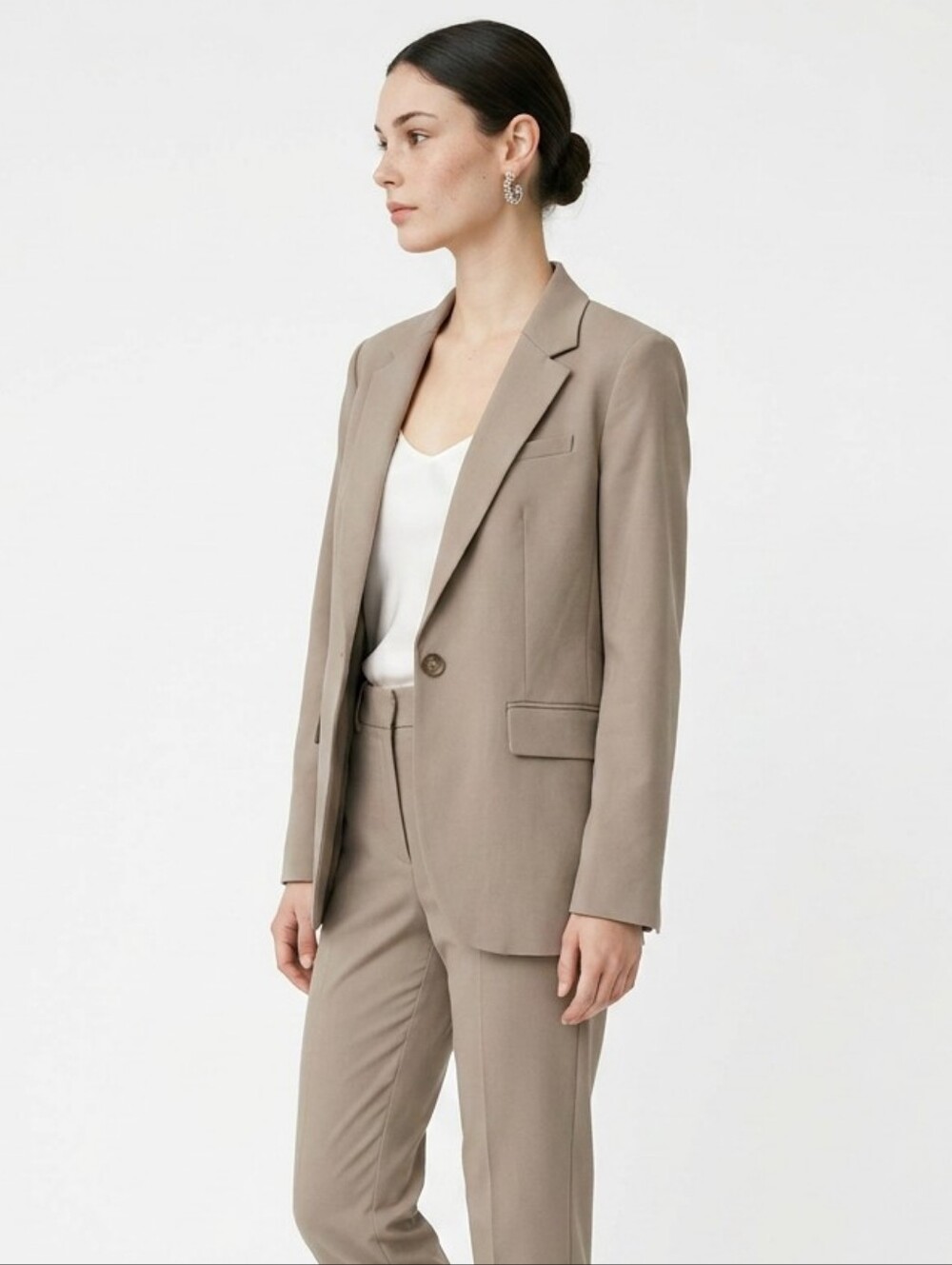 BABATON ATELIER Women’s Taupe Blazer Jacket - Picture 4 of 12